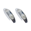 White Mini Led Marker Light with Chrome Bezel 